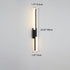 Modern Minimalist Vertical Bar Acrylic Iron LED Wall Sconce Lamp For Living Room