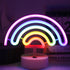 Contemporary Creative Rainbow Unicorn Plastic Acrylic LED Table Lamp For Bedroom