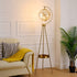 Contemporary Scandinavian Orb Tripod Iron Glass LED Standing Floor Lamp For Bedroom