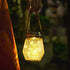 Contemporary Creative Solar Crackle Jar Outdoor Waterproof LED Hanging Light For Outdoor Patio