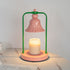 Contemporary Creative Iron Pink Flower Design 1-Light Melting Wax Table Lamp For Bedroom