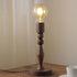 Traditional Vintage Cylinder Orb Wood 1-Light Table Lamp For Bedroom