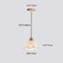 Traditional Japanese Glass Acrylic Flower Shade 1-Light Pendant Light For Living Room