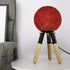 Contemporary Nordic Rattan Ball Wood Tripod 1-Light Table Lamp For Bedroom