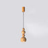 Traditional Japanese Gourd Iron Aluminum LED Pendant Light For Bedroom