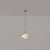 Modern Minimalist Irregular Diamond Iron Glass LED Pendant Light For Bedroom