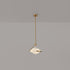 Modern Minimalist Irregular Diamond Iron Glass LED Pendant Light For Bedroom