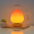 Modern Simplicity Peach Glass Shape Wood Base USB Rechargeable LED Table Lamp Night Light For Home Office