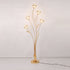 Modern Luxury Leaf Flower Globe Iron Aluminum 5-Light Standing Floor Lamp For Living Room