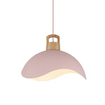 Contemporary Scandinavian Macaron Lotus Flower Petal Shape 1-Light Pendant For Living Room