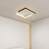 Modern Minimalist Acrylic Geometric Square Frame Iron LED Flush Mount Ceiling Light For Living Room