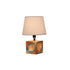 Contemporary Scandinavian Square Ceramic Base Fabric 1-Light Table Lamp For Bedroom