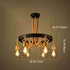 Traditional Rustic Hemp Rope Weaving Iron Cage 6/8-Light Chandelier For Dining Room