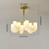 Modern Mid-Century Pipe Geometric Iron PE LED Chandelier For Living Room