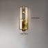 Traditional Chinese Lotus Enamel Copper Rectangular Frame LED Wall Sconce Lamp For Bedroom