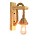 Traditional Vintage Wooden Beam Iron Cage 1-Light Wall Sconce Lamp For Living Room