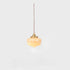 Contemporary Nordic Brass Glass 1-Light Pendant Light For Living Room