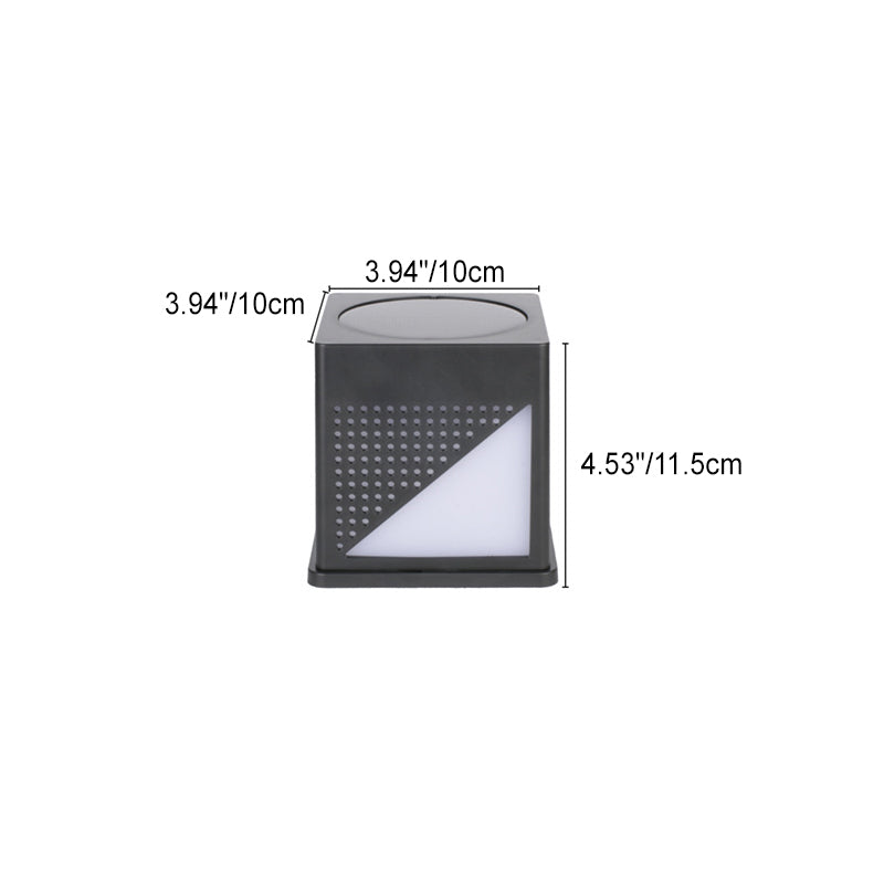 Modern Minimalist Solar Waterproof Square ABS PC LED Ground Plug Outdoor Light For Garden