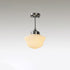 Contemporary Simplicity Iron Glass Egg Tart Shape 1-Light Pendant Light For Living Room