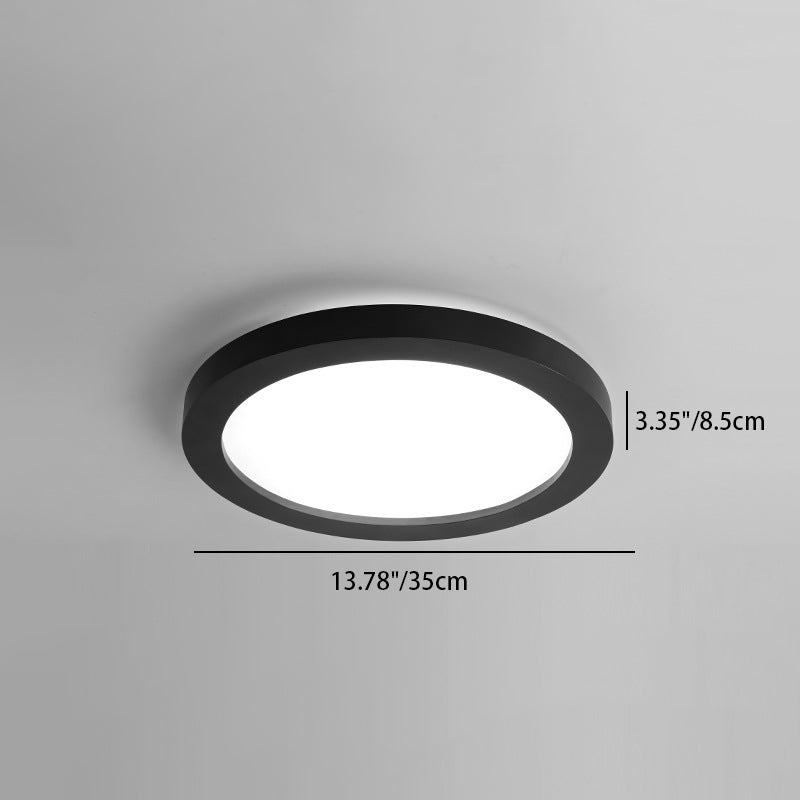 Modern Minimalist Round Iron Acrylic LED Flush Mount Ceiling Light For Bedroom