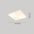 Modern Simplicity Ribbed PE Cube Shade LED Flush Mount Ceiling Light For Living Room