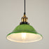 Contemporary Retro Emerald Green Flared Glass Shade 1-Light Pendant Light For Dining Room