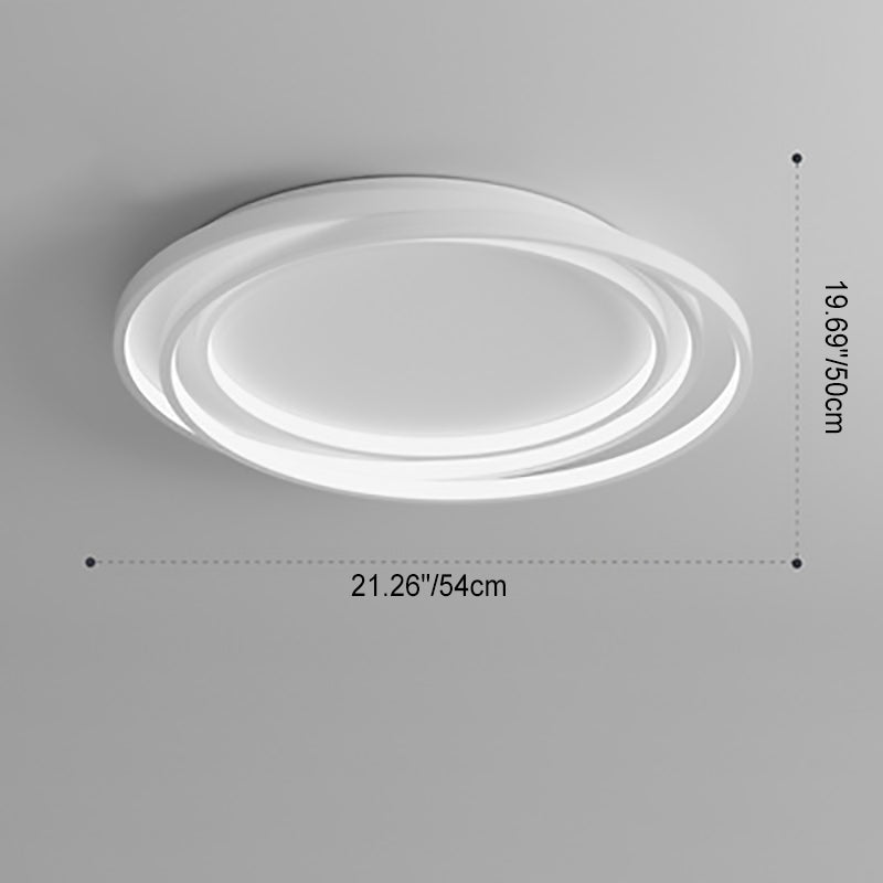 Modern Minimalist Round Circle Iron LED Flush Mount Ceiling Light For Bedroom