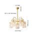 Modern Minimalist Branch Cylinder Full Copper Crystal 4/5/8 Light Chandelier For Living Room