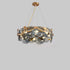 Contemporary Luxury Iron Frame Glass Disc 8/10-Light Chandelier For Bedroom