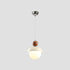 Modern Minimalist Round Globe Hooded Iron Glass 1-Light Pendant Light For Bedroom