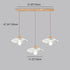 Modern Art Deco Wood Lotus Leaf Glass Shade 1/3-Light Island Light Chandelier For Bedroom