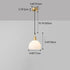 Modern Simplicity Antique Brass Frame Round Ribbed Glass 1-Light Pendant Light For Dining Room