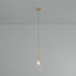 Contemporary Luxury Full Copper Water-ripple Glass Shade 1-Light Pendant Light For Living Room