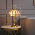 Traditional European Umbrella Full Copper Glass 1-Light Table Lamp For Bedroom