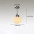 Contemporary Simplicity Iron Glass Egg Tart Shape 1-Light Pendant Light For Living Room