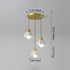 Modern Art Deco Ceramic Flower Shade 1/3-Light Island Light Chandelier For Living Room