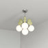 Modern Minimalist Cream Orb Heart Hardware Resin PE 4/6 Light Chandelier For Living Room