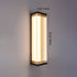 Modern Minimalist Waterproof Rectangular Stainless Steel Acrylic LED Outdoor Wall Sconce Lamp For Outdoor Patio