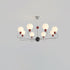 Contemporary Nordic Honeycomb Ball Magic Bean Glass Shade Iron Frame 5/8-Light Chandelier For Living Room