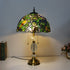 Traditional Tiffany Vintage Baroque Round Stained Glass 2-Light Table Lamp For Bedroom