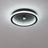 Modern Minimalist Inductively Round Rhombus Iron Aluminum PVC LED Flush Mount Ceiling Light For Living Room