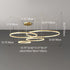 Modern Minimalist Multi Tier Circle Iron Aluminum Acrylic LED Chandelier For Living Room