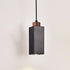 Modern Minimalist Rectangular Solid Wood Marble 1-Light Pendant Light For Bedroom