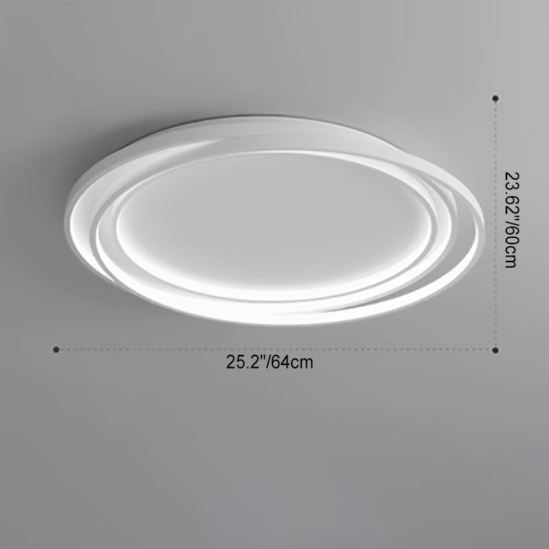 Modern Minimalist Round Circle Iron LED Flush Mount Ceiling Light For Bedroom