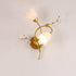 Modern Art Deco Flower Hardware Glass Crystal 2-Light Wall Sconce Lamp For Living Room