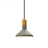 Contemporary Industrial Cement Cone Wood 1-Light Pendant Light For Dining Room