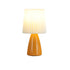 Contemporary Simplicity Fabric Pleated Ceramic Base 1-Light Table Lamp For Living Room