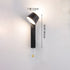 Contemporary Simplicity Geometric Aluminum Rectangle Rotatable LED Wall Sconce Lamp For Bedroom