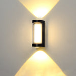 Contemporary Simplicity Aluminum Up And Down Luminous LED Waterproof Wall Sconce Lamp For Outdoor Patio