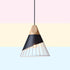 Modern Minimalist Tapered Solid Wood Iron 1-Light Pendant Light For Living Room